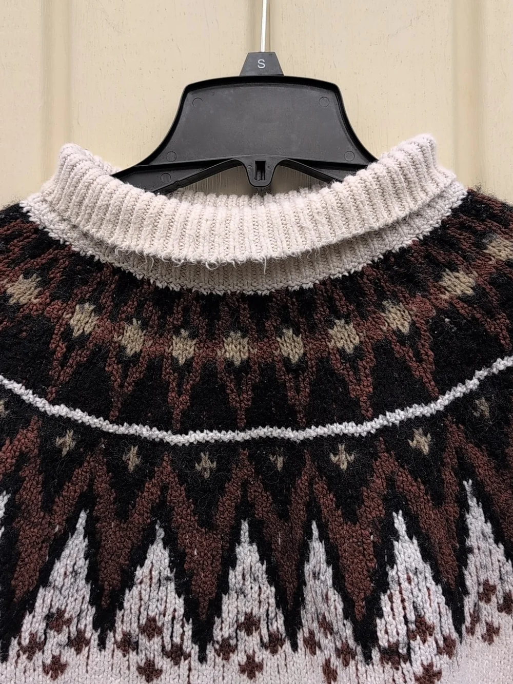 Free People Sweater Womens Medium Nordic Fairisle Chunky Knit Tunic Dress Casual